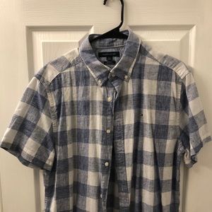 Tommy Hilfiger Short Sleeve Plaid Button Down